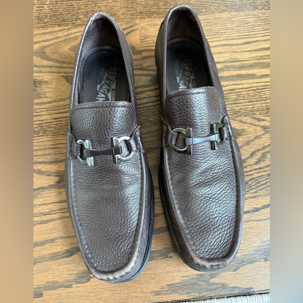 Ferragamo Brown Loafers Size 9 - Picture 2 of 9